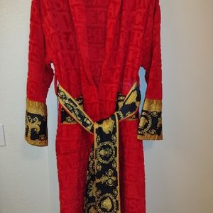 Red Versace robe